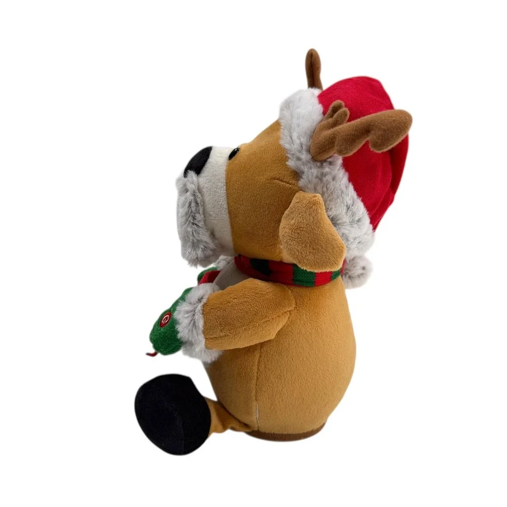 Gemmy Christmas Reindeer Wiggler Mustache You A Question Sings SEE VIDEO